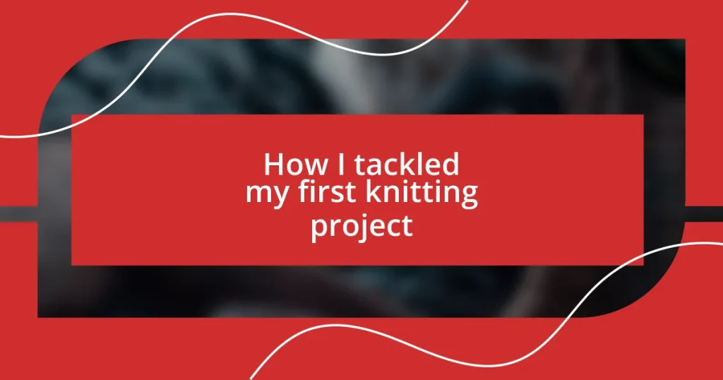 How I tackled my first knitting project